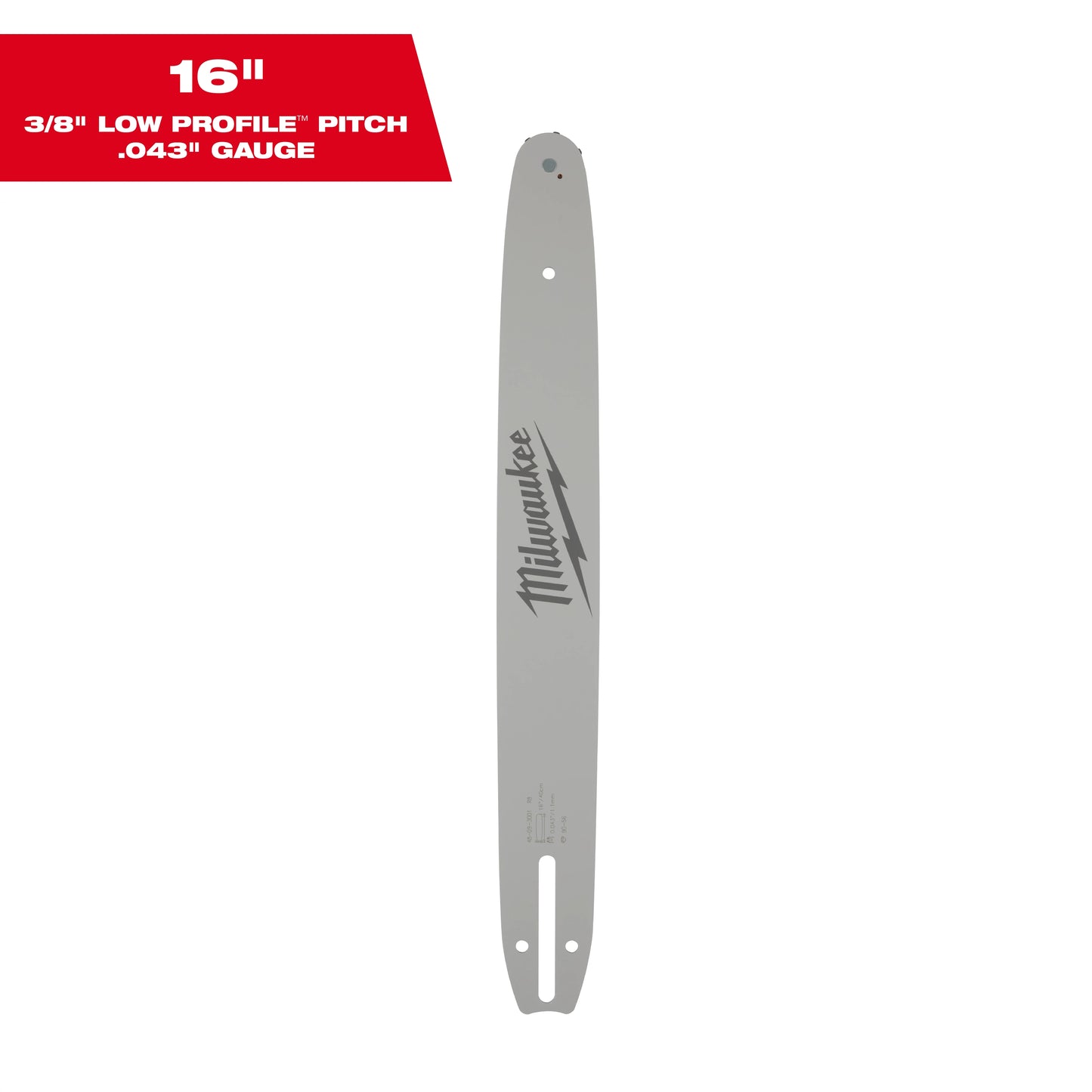16" 3/8" LOW PROFILE Pitch, .043" Gauge Guide Bar