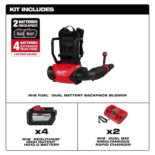M18 FUEL Dual Battery Backpack Blower Kit