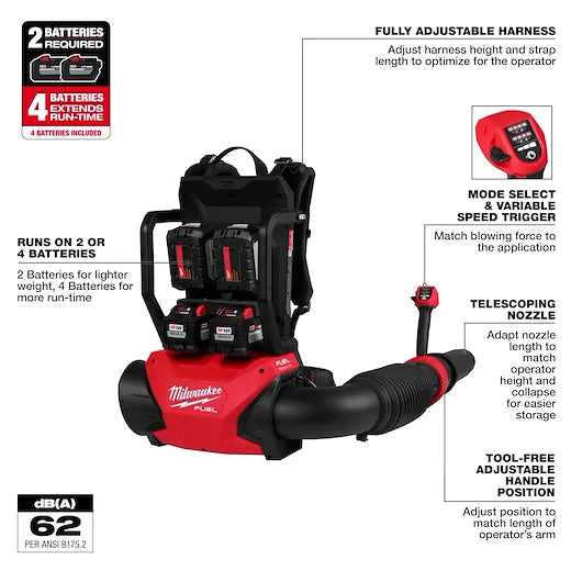 M18 FUEL Dual Battery Backpack Blower Kit