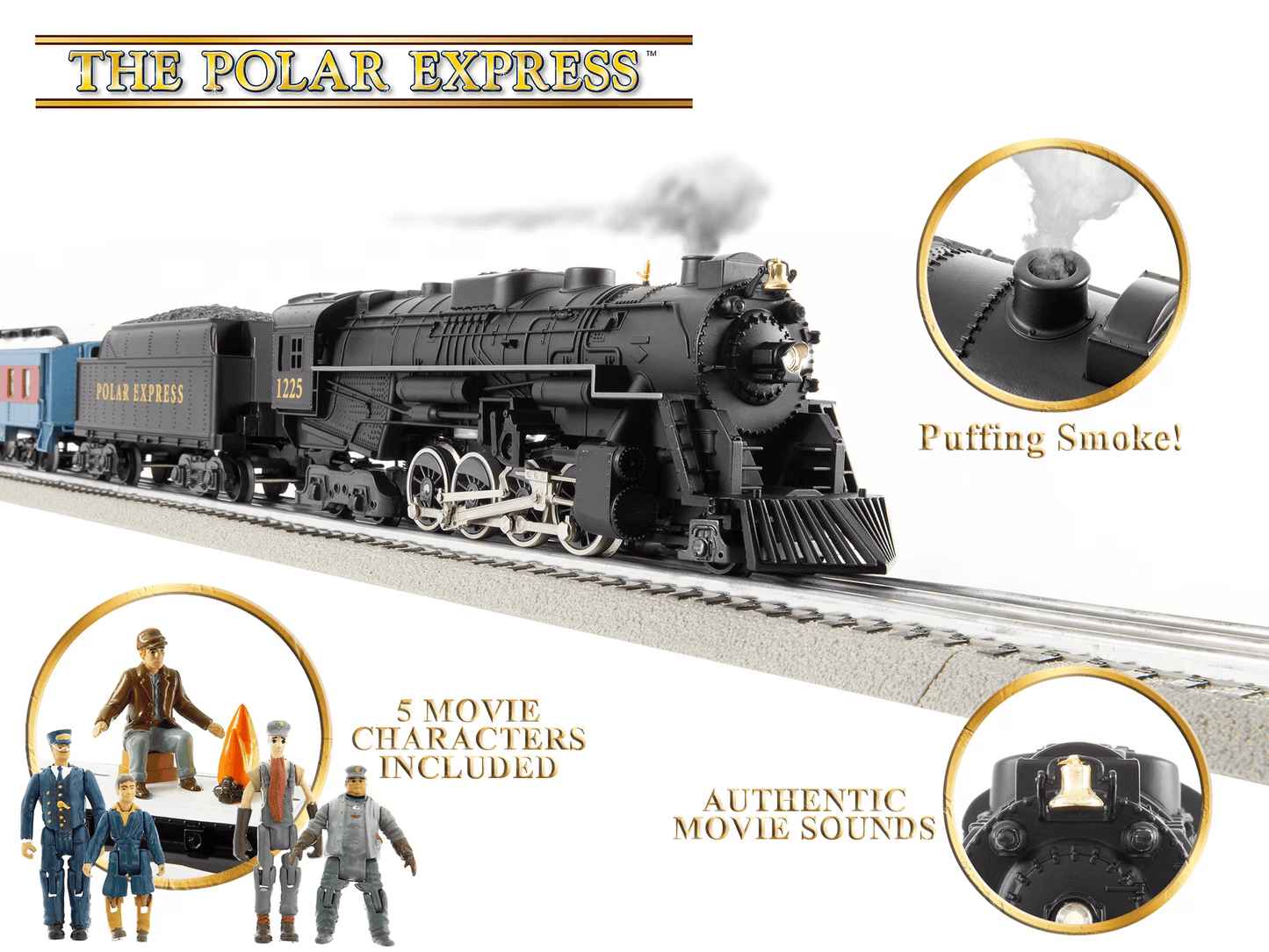 Lionel Polar Express LionChief Set with Bluetooth 5.0 And Disappearing Hobo Car
