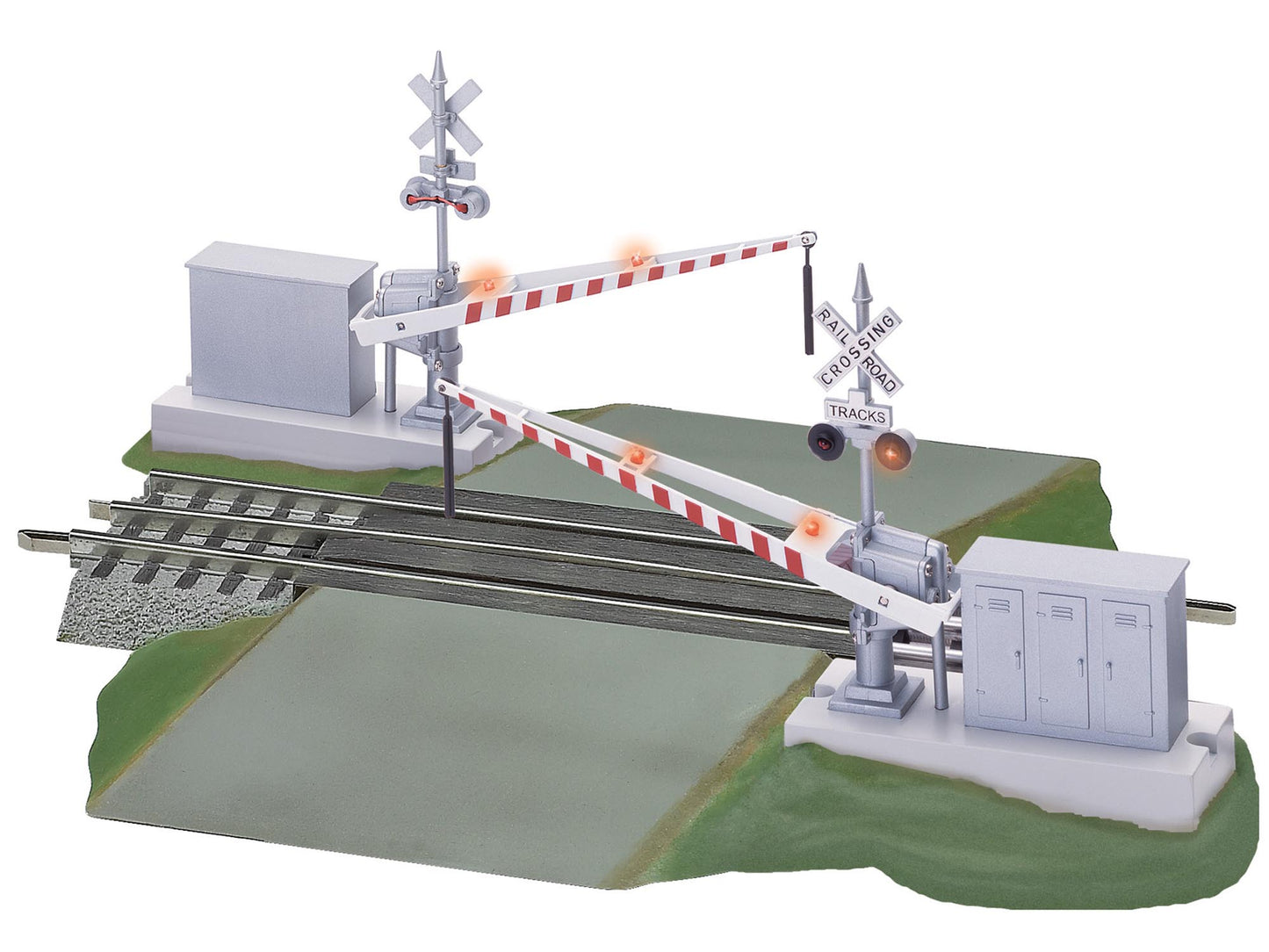 Lionel FasTrack Grade Crossing With Gates and Flashers