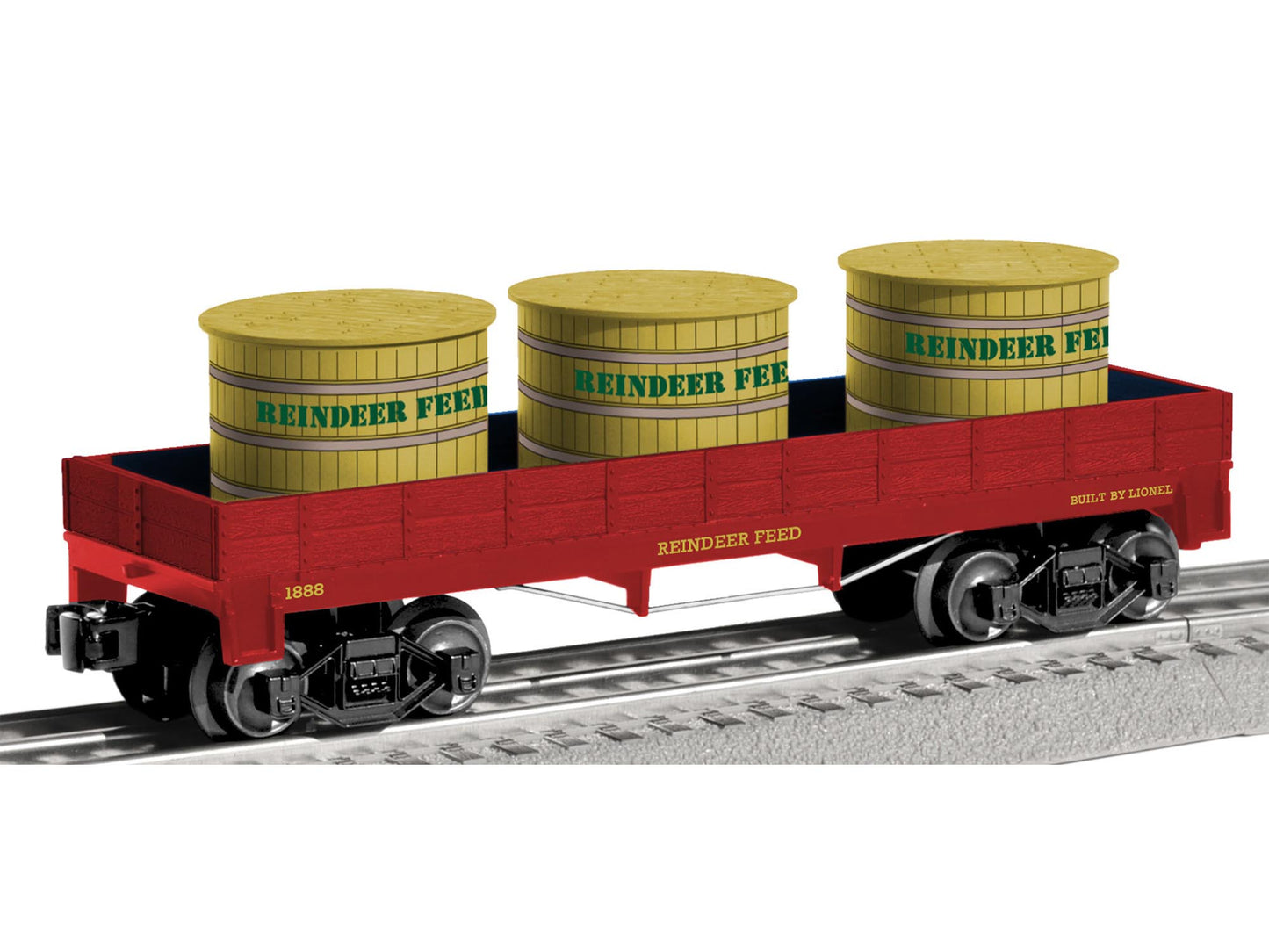 Lionel Christmas Gondola With Reindeer Feed Vats