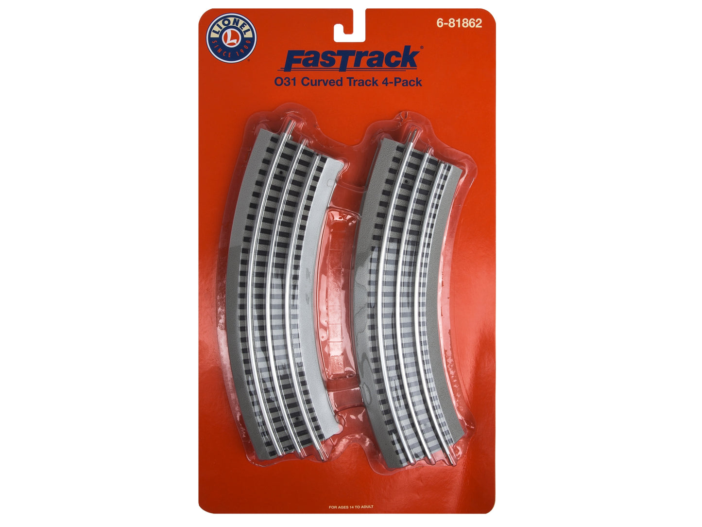 Lionel FasTrack 031 Curved Track 4-Pack