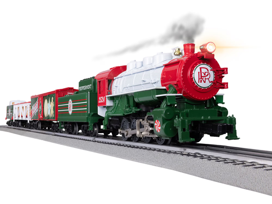 Lionel Peppermint Railroad 0-8-0 Christmas Freight LionChief Set with Bluetooth 5.0