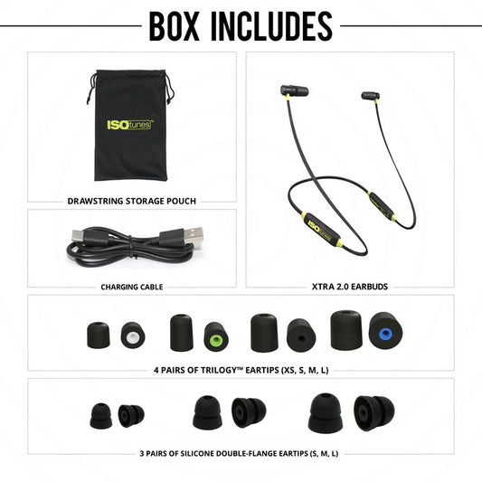 ISOtunes Xtra 2.0 Professional Noise-Isolating Earbuds