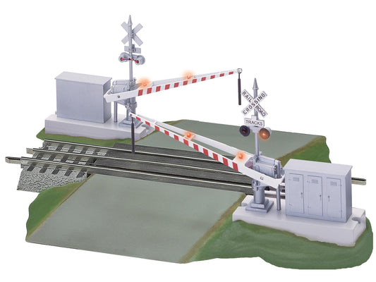 Lionel FasTrack Grade Crossing With Gates and Flashers