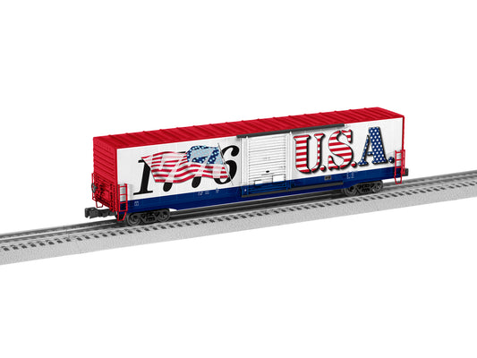 Lionel I Love USA LED 60' Flag Boxcar
